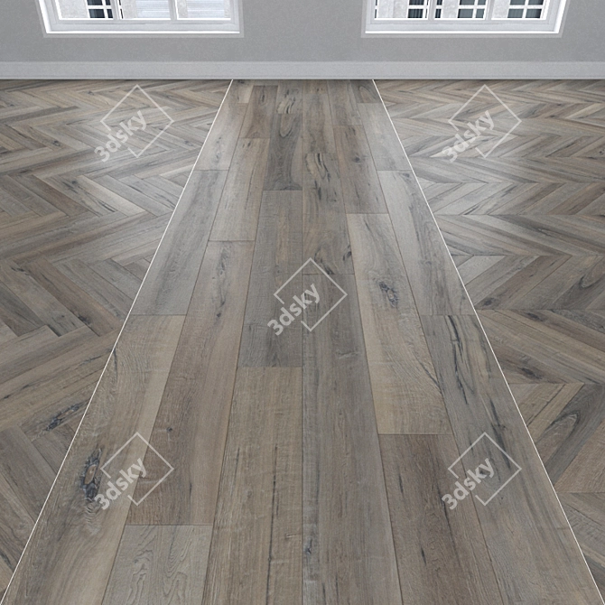 Maple Parquet: Herringbone, Linear & Chevron 3D model image 1