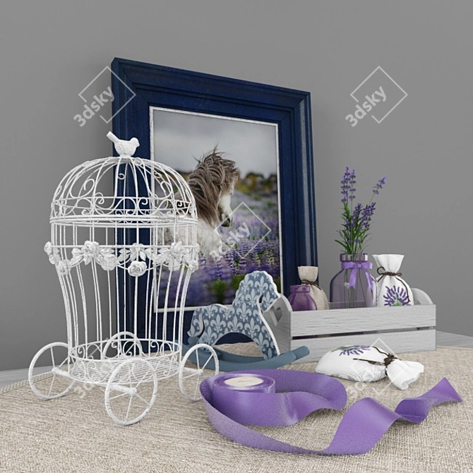 Charming Provence Decor Set 3D model image 1