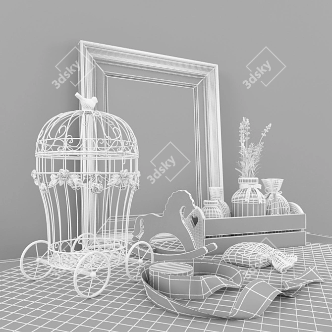 Charming Provence Decor Set 3D model image 3