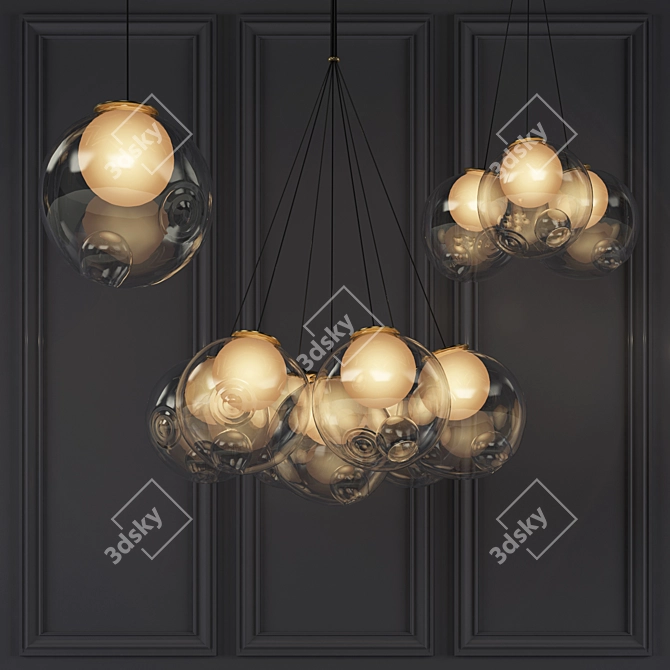 Illuminate your space with Bocci Pendant Lamps 3D model image 1