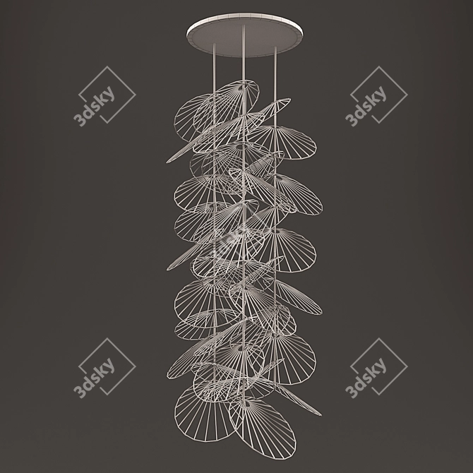 Sleek LED Pendant Light 3D model image 2