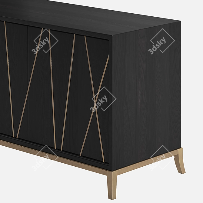 Classic Modern Chest of Drawers 3D model image 2