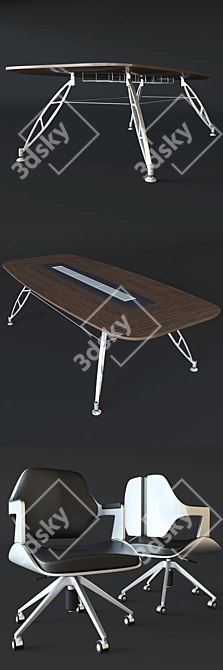 Executive Conference Room Set 3D model image 3