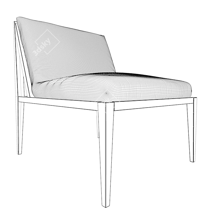 Luxurious Gilda Armchair: Elegant Design & Comfort 3D model image 2