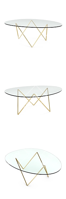 Gubi Pedrera Coffee Table: Sleek Design and Functional Elegance 3D model image 2