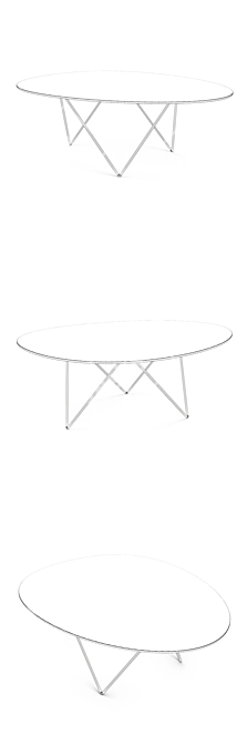 Gubi Pedrera Coffee Table: Sleek Design and Functional Elegance 3D model image 3