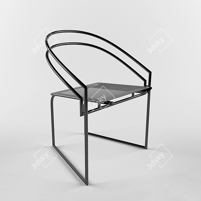 Sleek Mario Botta Chair 3D model image 1