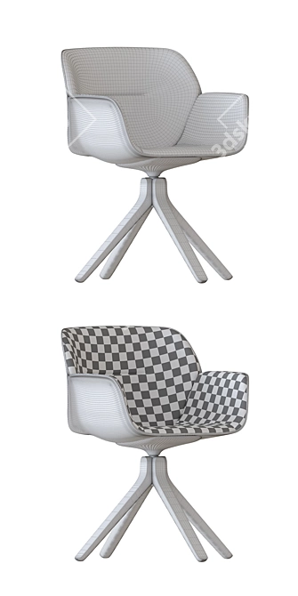 Andreu World Nuez Chair: Versatile 3D Models 3D model image 3