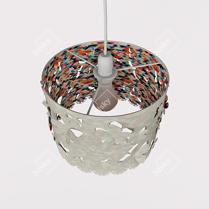 Butterfly Fabric Ceiling Light 3D model image 1