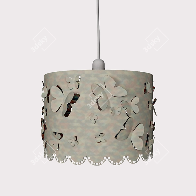 Butterfly Fabric Ceiling Light 3D model image 2