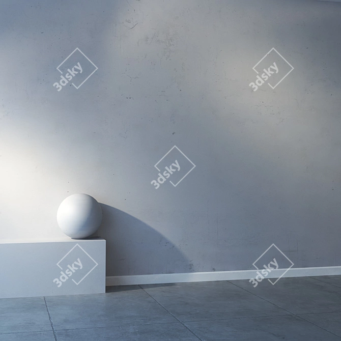 Light Stucco Texture: High-Resolution 3D Model 3D model image 2