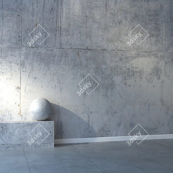 Concrete Wall Texture Pack 3D model image 2