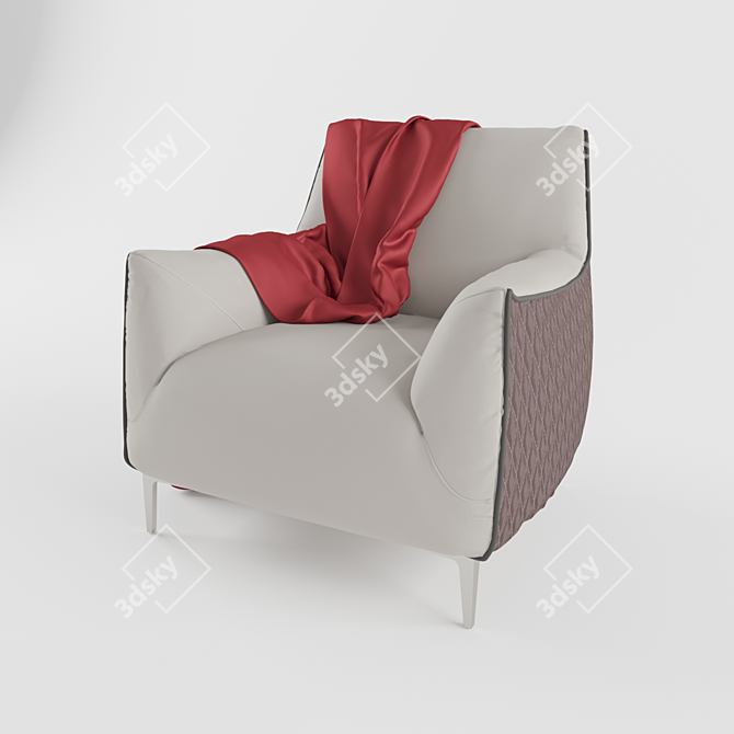 Modern Lounge Chair: Unveiled and Ready 3D model image 1