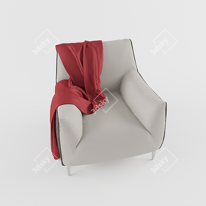 Modern Lounge Chair: Unveiled and Ready 3D model image 2