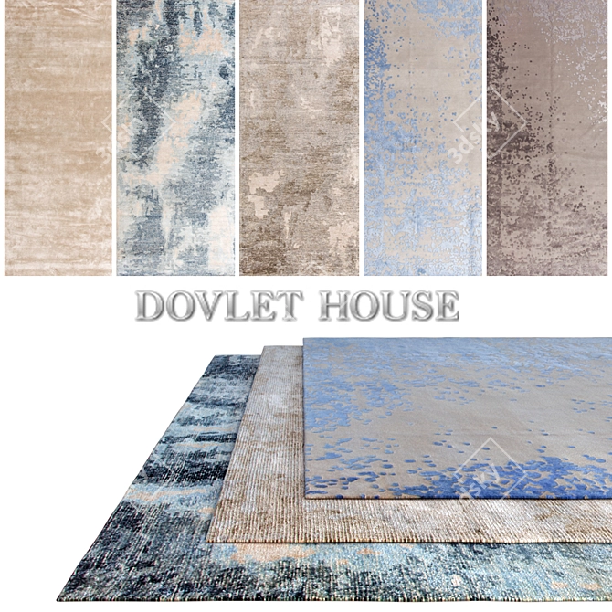 DOVLET HOUSE Carpets Set 3D model image 1
