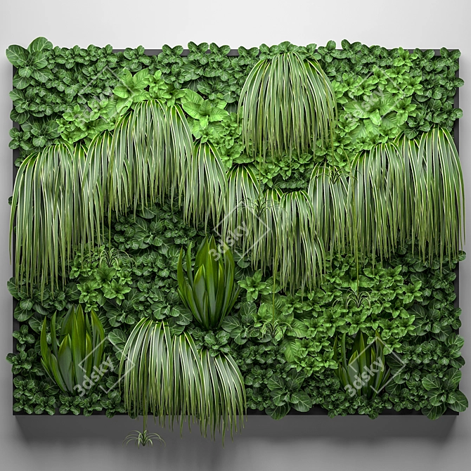 Green Wall Module: Vertical Garden 3D model image 1