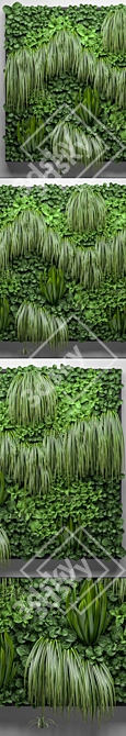 Green Wall Module: Vertical Garden 3D model image 2