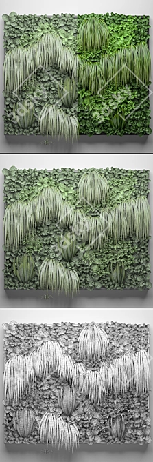 Green Wall Module: Vertical Garden 3D model image 3