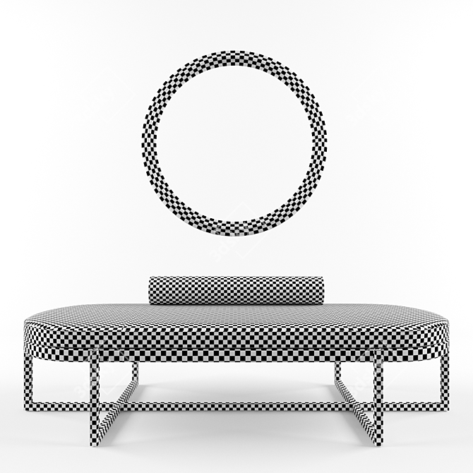 Sigmund Factory Bench: Sleek, Stylish, and Sturdy 3D model image 2