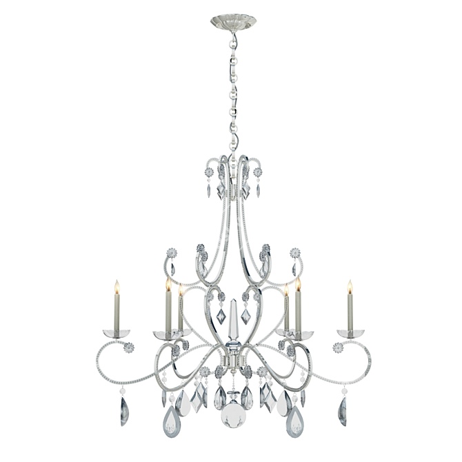 Elegant Montmartre Crystal Chandelier 3D model image 1