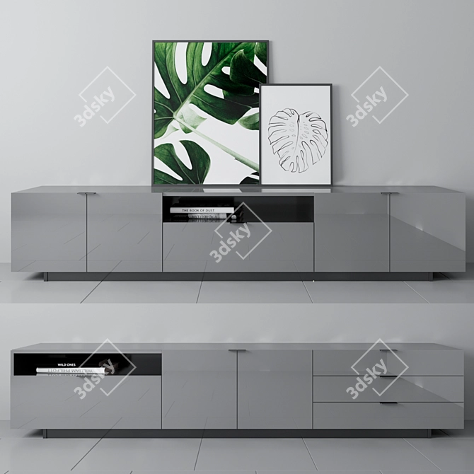 Elegant Hi-Fi Console by Minotti 3D model image 1