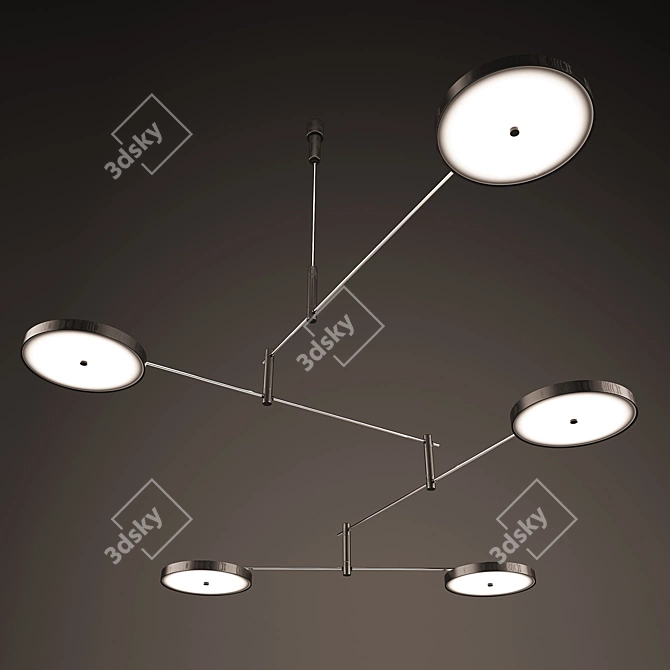 Sleek Ceiling Lamp 3D model image 1