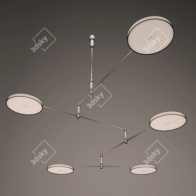 Sleek Ceiling Lamp 3D model image 3