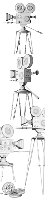 Classic Filmmaker's Dream: Vintage Movie Camera 3D model image 3