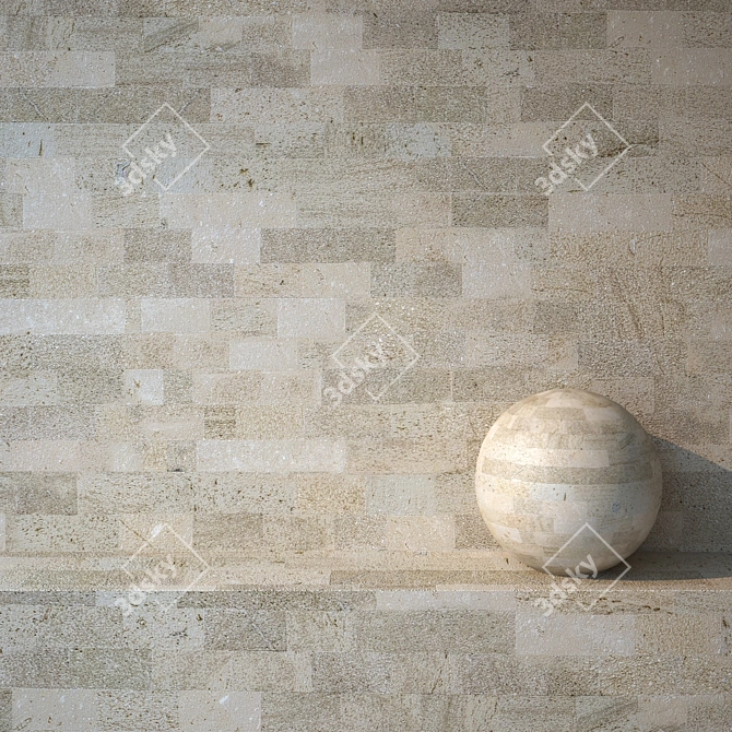 Luxury Travertine Tiles 3D model image 1