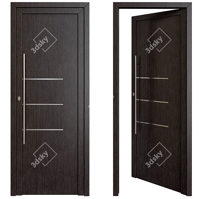 Sleek Steel Door: Doortodoor_12 3D model image 1