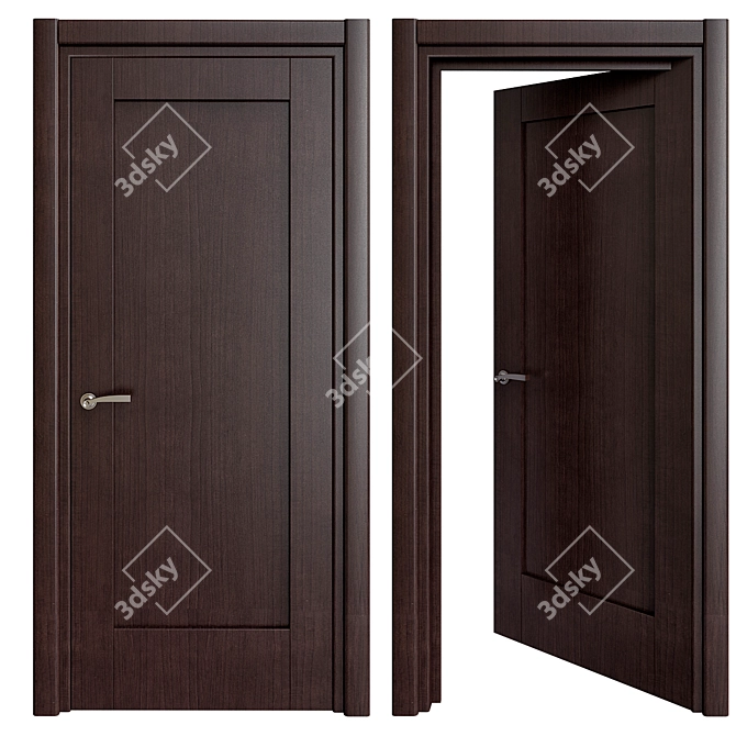 Sleek and Stylish Door 3D model image 1