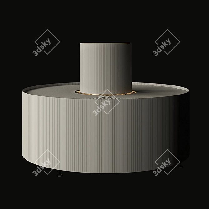 Modern Geometry Outdoor Fire Pit 3D model image 3