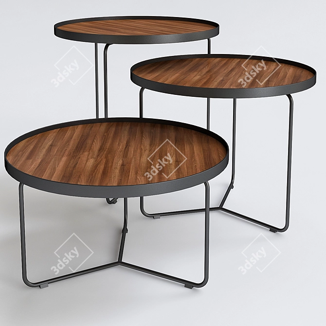 Elegance In Wood: Cattelan Italia Table 3D model image 1