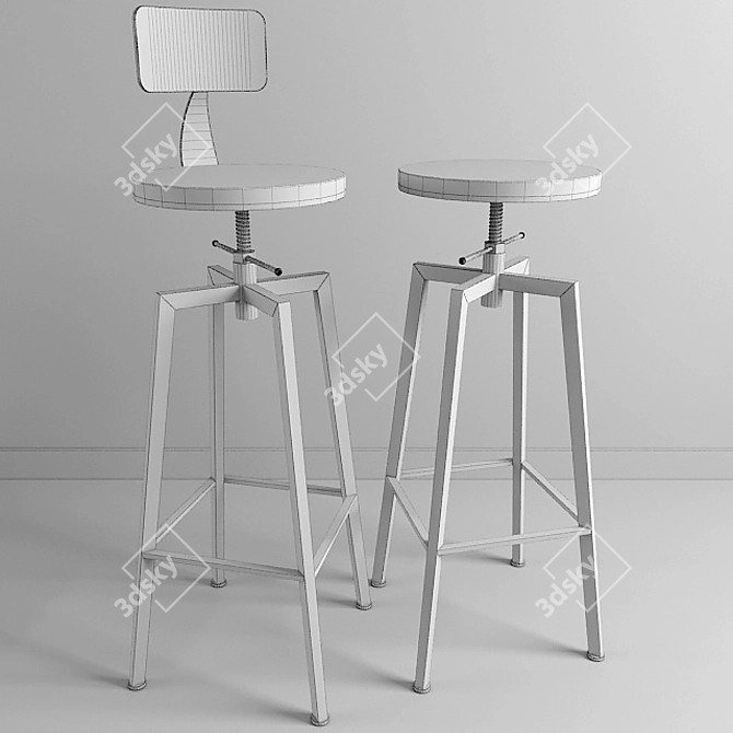 Sleek Espresso Seating: Coffee Shop Chair 3D model image 2