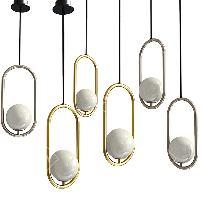 Chic Pendant Lighting: Hico Hanging Pendant 3D model image 1