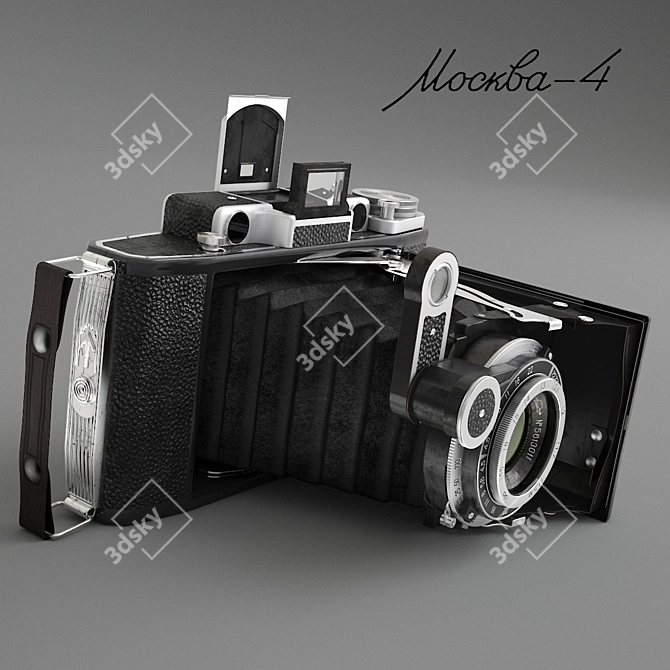 Classic Soviet Medium Format Camera 3D model image 1