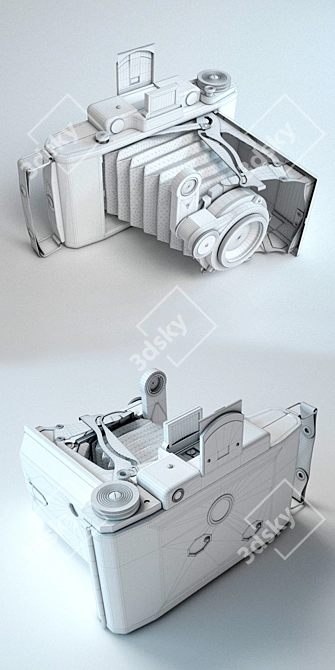 Classic Soviet Medium Format Camera 3D model image 3