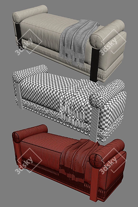 Custom Weave Bench 001 3D model image 3