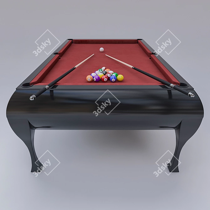Timeless Billiards: Classic Pool Table 3D model image 2
