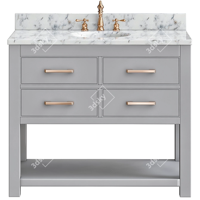 Elegant Avanity Bathroom Vanities 3D model image 1