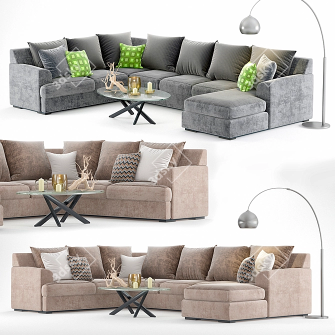 Modern Comfort: Bonaldo Sofa 3D model image 1