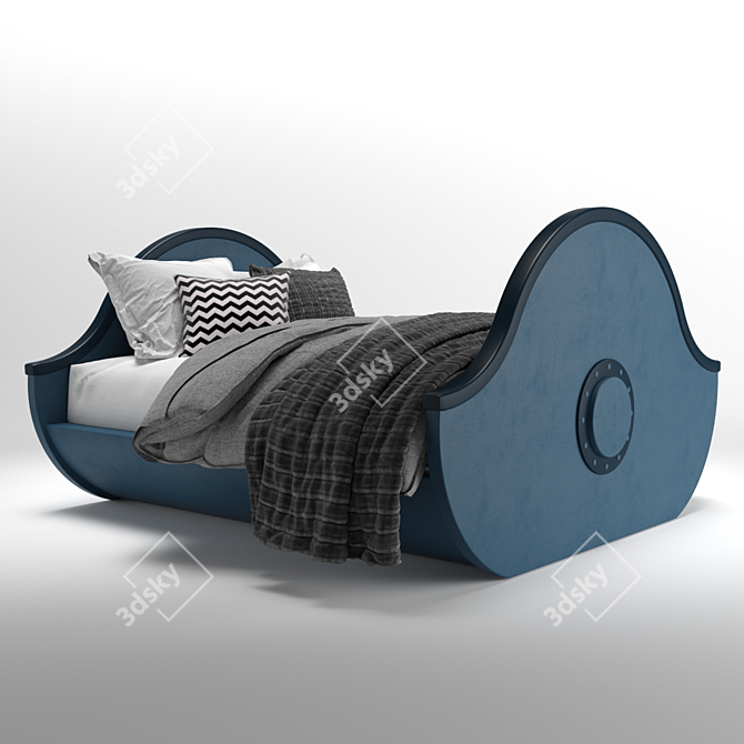 Nautical Dreams Boat-Shaped Child Bed 3D model image 1