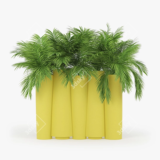 Eco-friendly Bamboo Slide Palm 3D model image 2