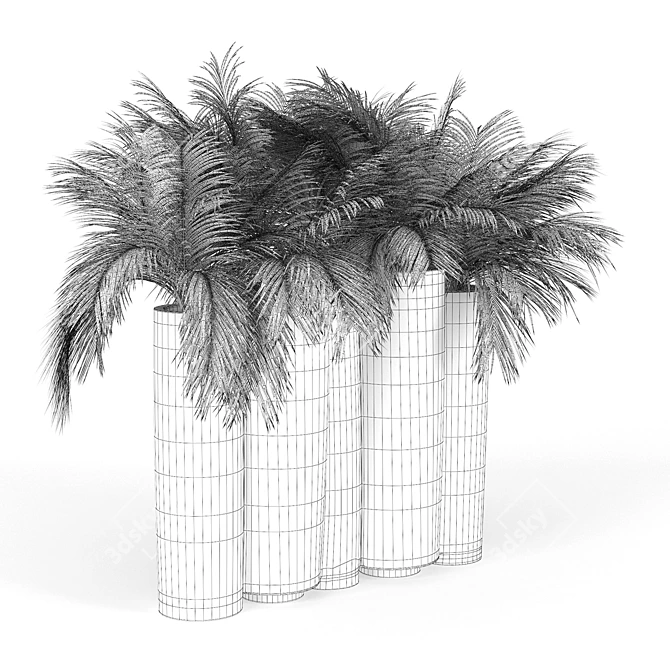 Eco-friendly Bamboo Slide Palm 3D model image 3