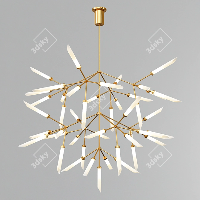 Sleek Spur Supreme Chandelier 3D model image 1