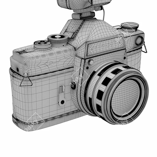 Vintage Minolta SR-7 Camera 3D model image 3