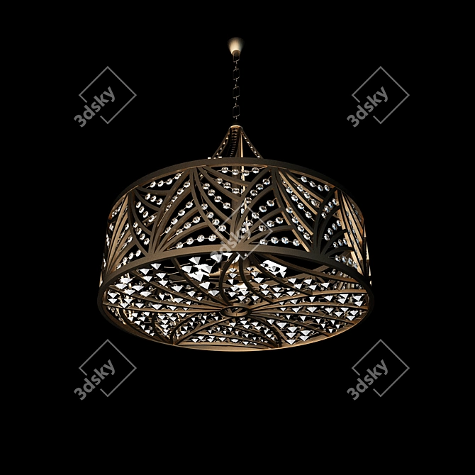 Crystal Glow Table Lamp 3D model image 2