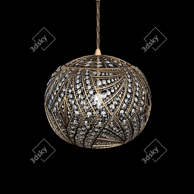 Title: Crystal Sphere Lamp 3D model image 1