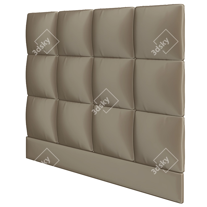 Modern Tubes Upholstered Headboard 3D model image 2