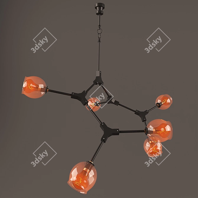Modern Ceiling Lamp - 3dsmax Vray 3D model image 1